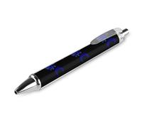 Penna a sfera con stampa a forma di bandiera della Carolina del Sud, retrattile, colore nero, punta fine, 0,5 mm, 1/2/4 pezzi