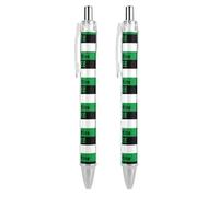 Penna a sfera con stampa a forma di bandiera palestinese, retrattile, nera, rotonda, punta fine, 0,5 mm, 1/2/4 pezzi