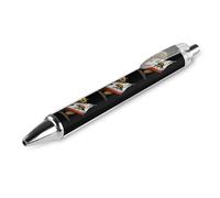 Penna a sfera con stampa a forma di orso della bandiera della California, retrattile, colore nero, a punta fine, 0,5 mm, 1/2/4 pezzi
