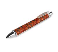 Penna a sfera con stampa a forma di pesce salmone dell'Alaska, retrattile, nera, a punta fine, 0,5 mm, 1/2/4 pezzi