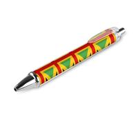 Penna a sfera con stampa della bandiera dell'Inghilterra giamaicana, retrattile, colore nero, punta fine, 0,5 mm, 1/2/4 pezzi