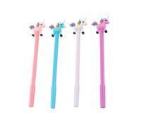 penna a sfera con unicorno, refill nero 0,5 mm - mix di colori