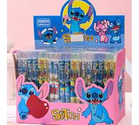 Penna a sfera creativa a tema Stitch della Disney, penna a sfera nera Stitch carina come regalo di cancelleria 6 pezzi,12 pezzi,Con patch - 12 pezzi,Con patch - 6 pezziABS