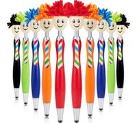 Penna a sfera creativa, stilo multifunzionale per dispositivi smart e scrittura, funzionalità 2 in 1, design accattivante con 5 colori diversi,