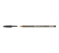 Penna a sfera Cristal® Large, tratto 0,6 mm, fusto trasparente, nero
