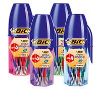 Penna a sfera Cristal Original - punta 1.0mm - 4 colori classici assortiti - Bic
