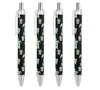 Penna a sfera da 0,5 mm per unisex, penna a sfera retrattile ad acquerello, penna a sfera nera, penna gel a punta fine per scrittura liscia, per forniture per ufficio