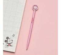 Penna a sfera decorata in metallo della serie Angel di Stitch della Disney, con inchiostro nero da 1,0 mm, decorazione in metallo, testa rotante, adatta per uso quotidiano o come regalo (1 pezzo), di