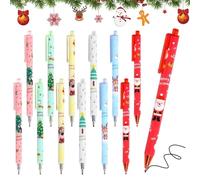 Penna a sfera di Natale, 12 pezzi, penna a sfera di Natale, regali di Natale, piccoli regali di Natale per bambini, nota di calendario, colorazione, ufficio, forniture scolastiche, progetti artistici