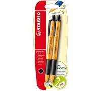 Stabilo pointball - Penna a Sfera Ecosostenibile - CO2 neutral - Pack da 2 - Nero