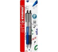 STABILO pointball colorful - Penna a Sfera - Pack da 2 - Blu/Nero