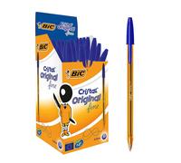 Penna sfera Cristal - punta fine 0,8 mm - blu - Bic - conf. 50 pezzi
