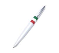 penna a sfera Garibaldi in metallo laccato con decorazione tricolore della bandiera italiana Confezione elegante custudio in metallo rivestita in Ecopelle con chiusura magnetica