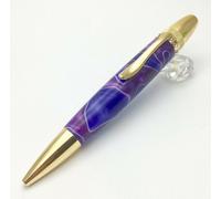 Penna A Sfera Giapponese In Acrilico Con Anello Swarovski Viola Giappone