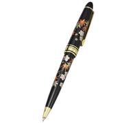 Penna A Sfera Giapponese Maki-e In Lacca Yamanaka Sakura Acero Giappone