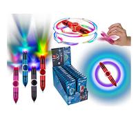 Penna a sfera, Gyro Spinner con LED (batteria inclusa), circa 9 cm, 4 colori assortiti, -1 pezzo casuale