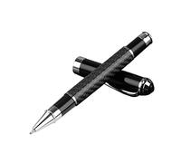 Penna a sfera in gel in fibra di carbonio, nera, per scrittura aziendale, cancelleria, penne a sfera retratt