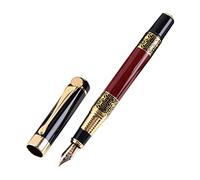 Penna a sfera in metallo con venature del legno, stile retrò, per ufficio esecutivo, per ufficio, lavoro, donna, uomo