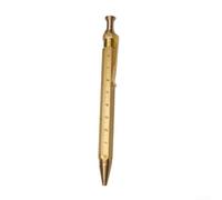 Penna a sfera in ottone massiccio con meccanismo Bolt Action e ricarica G2 compatibile per l'ufficio e per le attività di scrittura degli studenti (con scala)