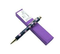 Penna a sfera in porcellana giapponese tipo twist modello Sakura stella blu