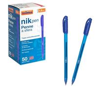Penna a Sfera Inchiostro semigel BLU punta 1.0 mm scatola da 50 pezzi 1GEL