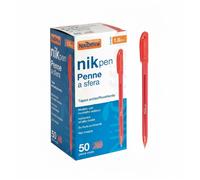 Penna a Sfera Inchiostro semigel ROSSO punta 1.0 mm scatola da 50 pezzi 1GEM
