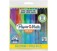 Paper Mate Inkjoy 100ST Penna a Sfera, Punta Media (1.0 mm), 27 Pezzi, Multicolore (Colori Divertenti Assortiti)