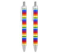 Penna a sfera LGBT Gay Orgogliosa Bandiera del Sud Africa Divertente Stampato Retrattile Nero Fusto Rotondo Penne a Punta Fine 0,5 mm 2 PZ COME PIC 3