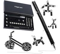 Penna a Sfera Magnetica, Divertente Multifunzione Penna Magnetica di Sollievo Dallo Stress Penna Magnetica Cool Pen Gadgets, Regalo per I Giovani Uomini Donne (Nero)