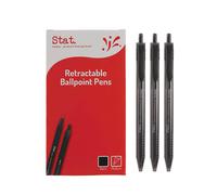 Penna a sfera media retrattile Stat, inchiostro non tossico, ad asciugatura rapi