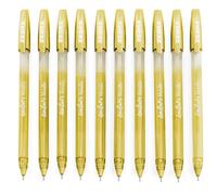 Penna A Sfera Metallizzata Doodler'z Zebra 1.0mm Inchiostro Oro Confezione Da 10