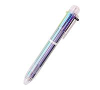 Penna a sfera Multicolore 6-in-1 retrattile Rollerball Penna Multicolore Penna a sfera Trasparente Ufficio Forniture per la scuola Studente Regalo Penna Multifunzionale Clever treatment