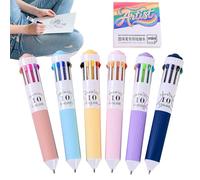 Penna a sfera multicolore, 60 colori, punta sottile, 0,8 mm, con taccuino, materiale scolastico per studenti, per ufficio, insegnanti, studenti, planner scolastico