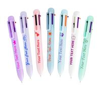 Penna a sfera multicolore personalizzata in blocco, penne 6 in 1 personalizzate con nome e logo penna colorata personalizzata regalo aziendale per ragazzi e ragazze insegnante assortiti_7PC