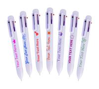 Penna a sfera multicolore personalizzata in blocco, penne 6 in 1 personalizzate con nome e logo penna colorata personalizzata regalo aziendale per ragazzi e ragazze insegnante Viola_14PC