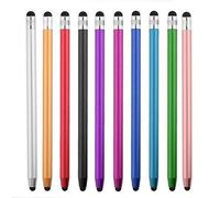 Penna a sfera multicolore, stilo, doppio stilo, pennello capacitivo, pennello per touch screen, adatto per telefono cellulare Ipad, smart phone, computer tablet (oro)