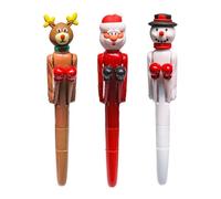 Penna a sfera natalizia per bambini, 18,5 x 3 cm, con giocattolo da boxe, per bambini, interattiva, per ridurre lo stress, per bambini, strumento di scrittura creativo