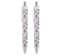 Penna a sfera nera con graffiti di Street Art Hipster, penna a sfera, penna a sfera, scrittura , penne in gel retrattili, punta fine da 0,5 mm, per scuola e ufficio, motivo graffiti di Street Art Hip