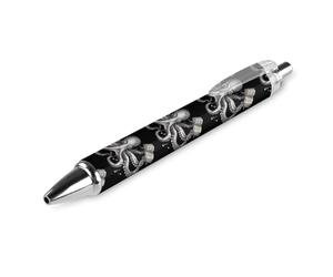 Penna a sfera Octopus Armed with Knowledge da 0,5 mm, personalizzata, retrattile, nera, con punta fine, per quaderni, scrittura, ufficio, 1 pezzo