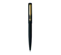 Penna a sfera originale Parker Vector in acciaio inossidabile nero opaco oro ...