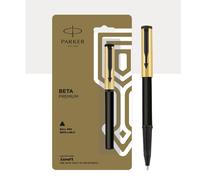 Penna a sfera Parker Beta Premium bordo cromato (confezione da 3)