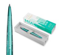 Penna a sfera Parker Jotter | Edizione speciale | Miami Turquoise con puntale cromato | Punta media | Inchiostro blu | Confezione regalo