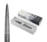 Penna a sfera Parker Jotter | Edizione speciale | Paris Grey con puntale cromato | Punta media | Inchiostro blu | Confezione regalo