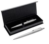 Penna a sfera Parker Jotter, personalizzabile con incisione, colori a scelta, anniversario, Natale, presentata in confezione regalo nera Paul Clover (acciaio inossidabile (non personalizzato))