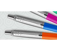 Penna a sfera Parker London Jotter collezione acciaio inossidabile oro cion nero