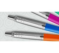 Penna a sfera Parker London Jotter collezione acciaio inossidabile oro cion nero