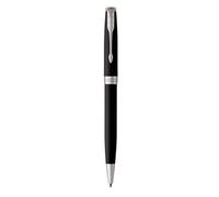 PARKER Sonnet Penna a Sfera, Laccatura di Colore Nero Opaco con Finiture in Palladio, Pennino Medio, Confezione Regalo