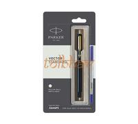 Penna a sfera Parker Vector Standard Gold Trim GT blu