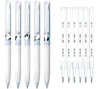 Penna a sfera, penna a, gel 5 pezzi a Rollerball a inchiostro 0, mm Pennino a doppia retrattile Inchiostro nero ad asciugatura rapida Blu Bianco