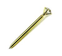 Penna a Sfera, Penne a Sfera in Cristallo di Moda Penne a Sfera in Metallo con Grande Diamante per Forniture Scolastiche per Ufficio, Inchiostro Nero Dorato novità